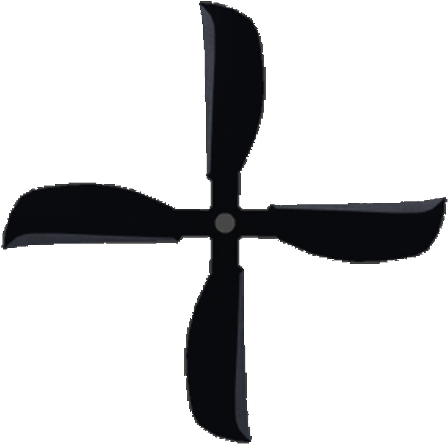 Windmill Shuriken - Png - Cross Clipart (1100x1100), Png Download