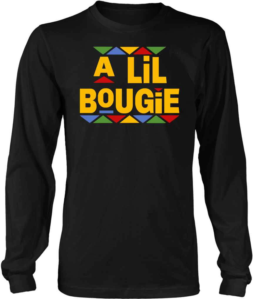 A Lil Bougie Window Pane Long Sleeve T Shirt - Long-sleeved T-shirt Clipart (1024x1024), Png Download