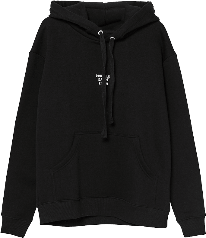 Hoodie, Tshirt, Jacket, Hood, Black Png Image With - Clean Hoodie Black Hoodie Clipart (800x800), Png Download