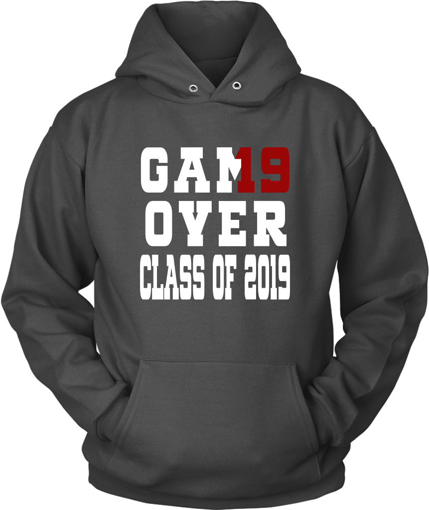 Game Over - Graduation Hoodies - Black - Hoodie Clipart (1024x1024), Png Download