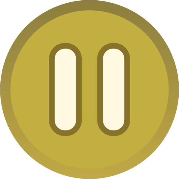 Gold Brown Plain Pause Button Icon Svg Clip Arts 600 - Gold Pause Button Png Transparent Png (600x600), Png Download