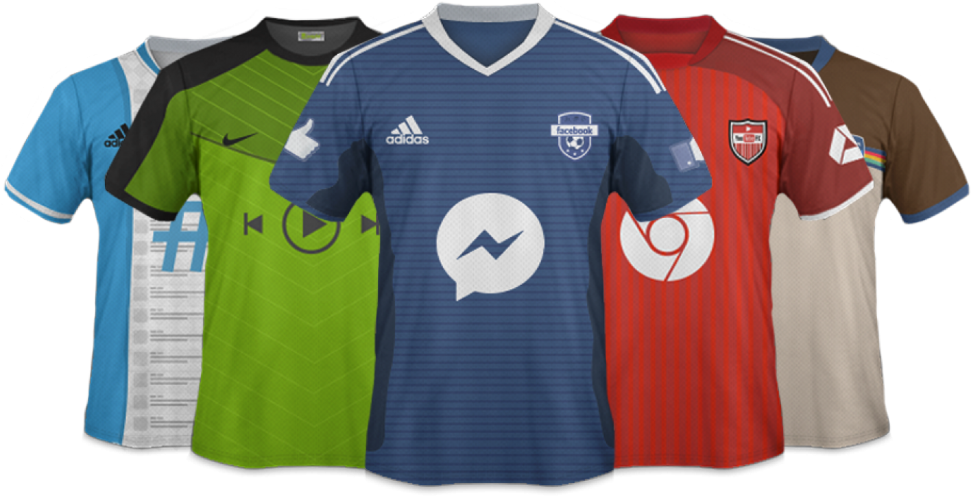 Nfl Portadaplayeras - Social Media Soccer Jersey Clipart (913x493), Png Download