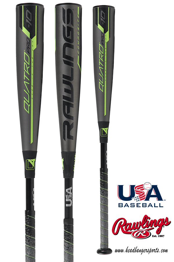 2019 Rawlings Quatro Pro -10 Usa Baseball Bat - Rawling Baseball Bat Clipart (600x900), Png Download
