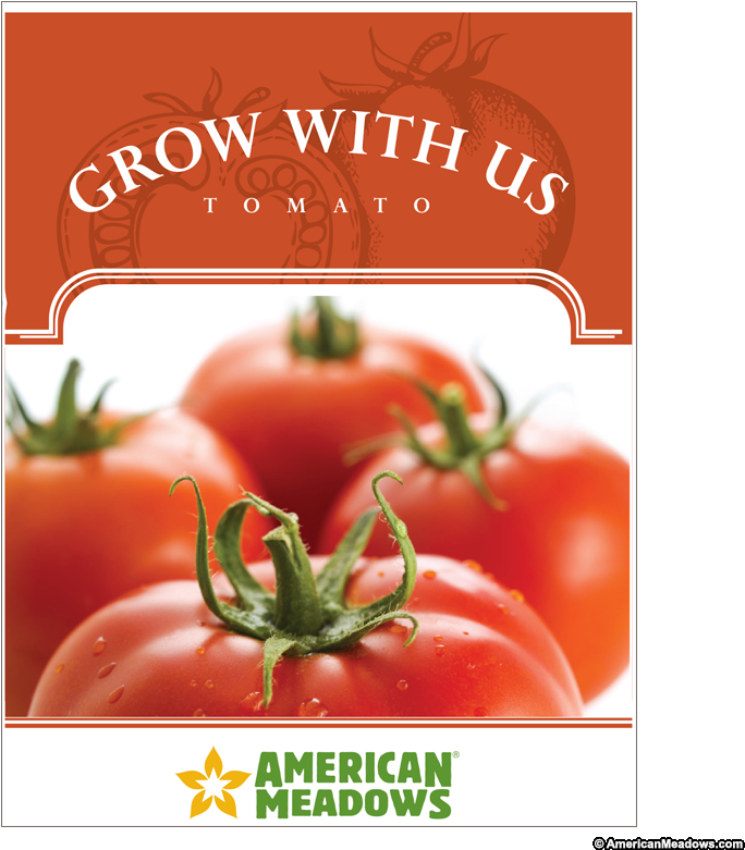Grow With Us Tomato Seed Packet American - Tomato Seeds Packet Clipart (800x800), Png Download