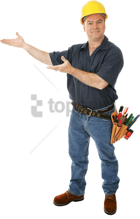 Download Builder Man Png Images Background - Construction Worker Png Clipart (480x751), Png Download