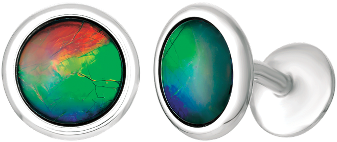 Stock - Korite Ammolite Cufflinks Clipart (800x800), Png Download
