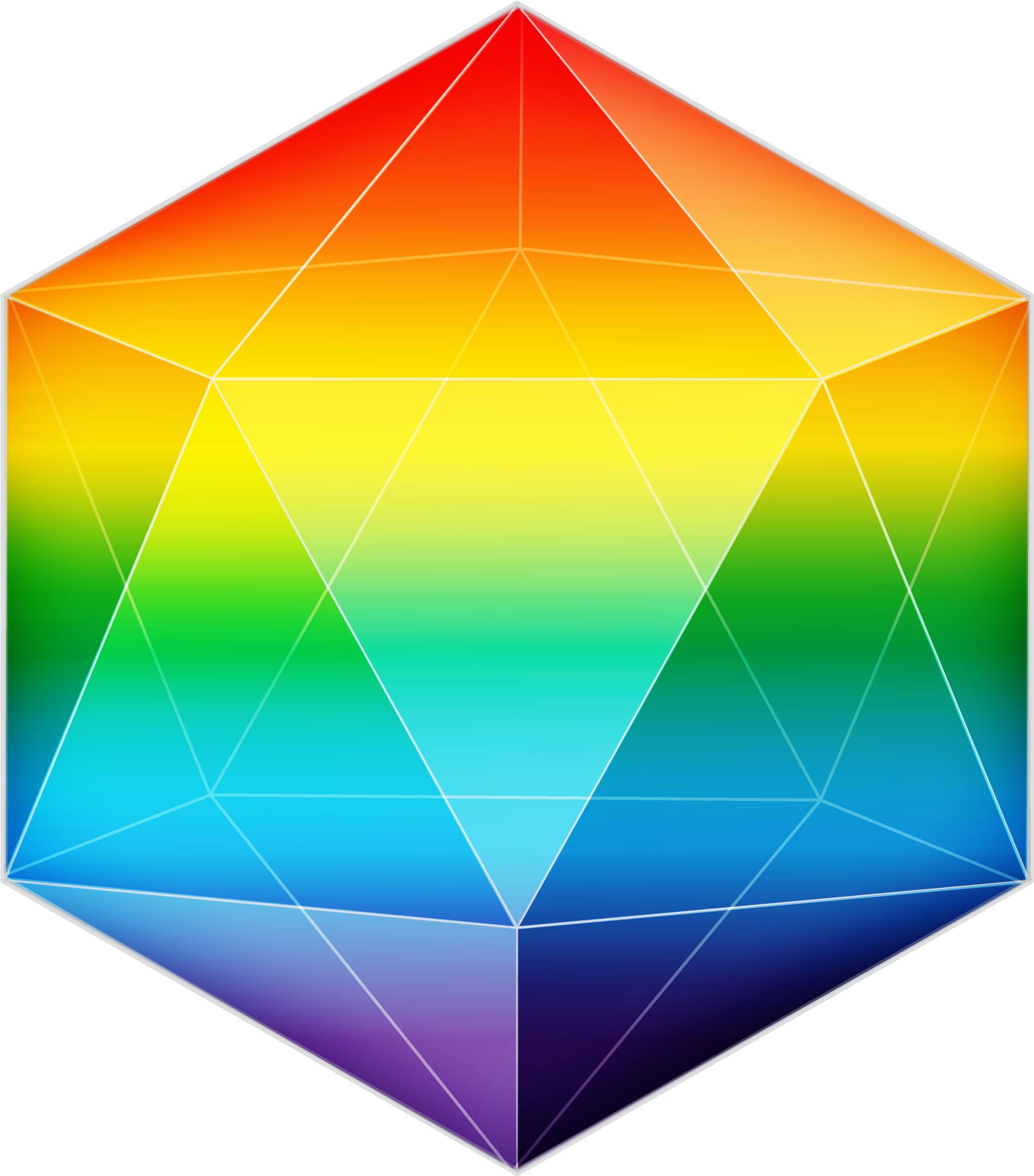 So, Here Are Some Pride Flag D20's They're Transparent - Triangle Clipart (3946x2560), Png Download