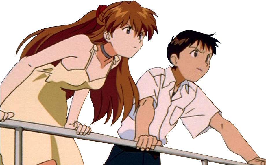 Gogopri Asuka Langley Soryu Shinji Ikari Neon Genesis - Cartoon Clipart (920x570), Png Download