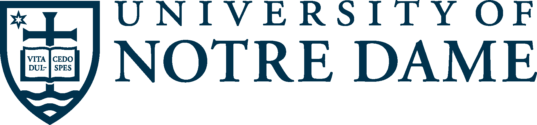 University Of Notre Dame Logo Png - Notre Dame Logo Letter Clipart (1850x433), Png Download