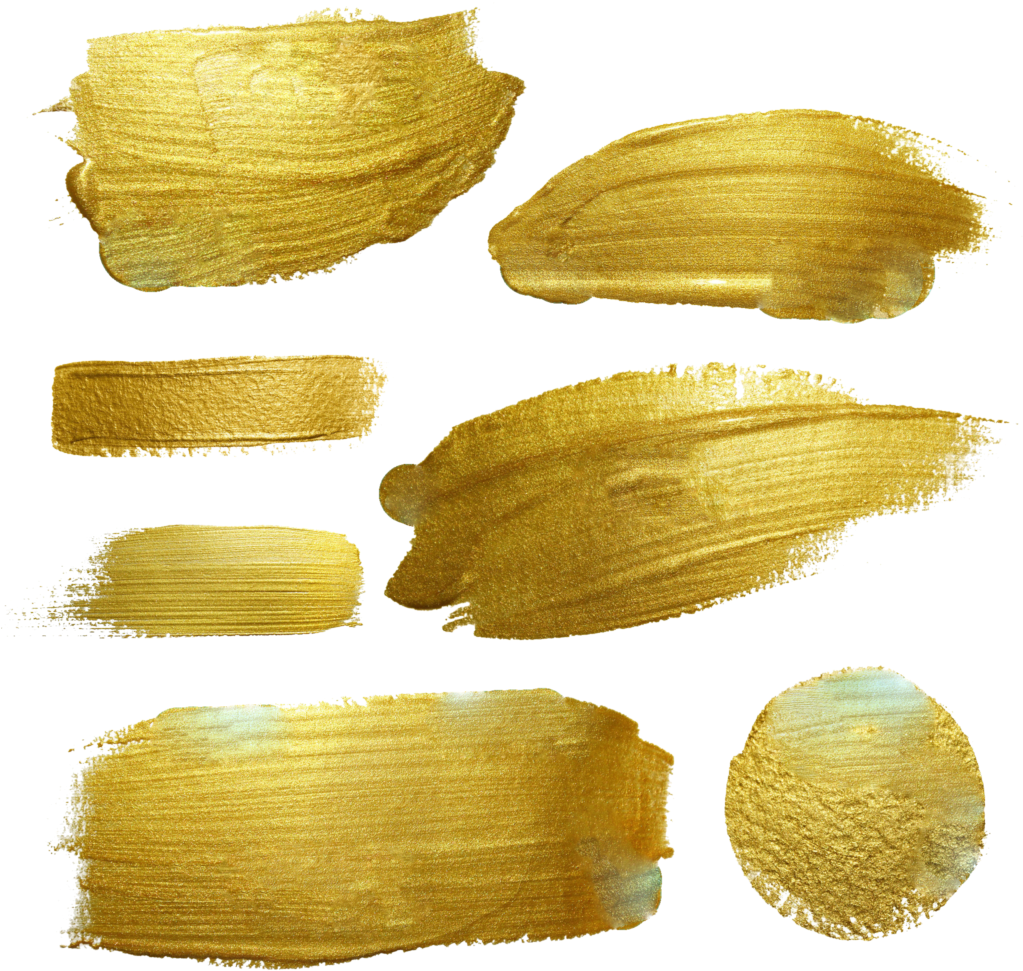 Free Gold Watercolor Brush Png - Gold Paint Texture Brushes Clipart (1024x1024), Png Download