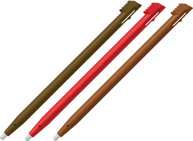 Stylus - Nintendo 2ds - Multicolor - Brown Red Super - Super Mario Maker Stylus Clipart (640x480), Png Download