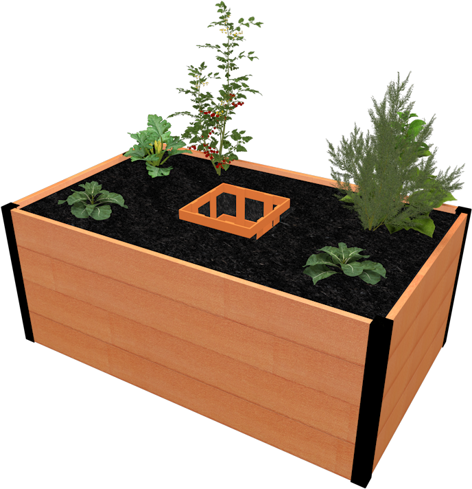 Keyhole Garden , Png Download - Flowerpot Clipart (688x712), Png Download