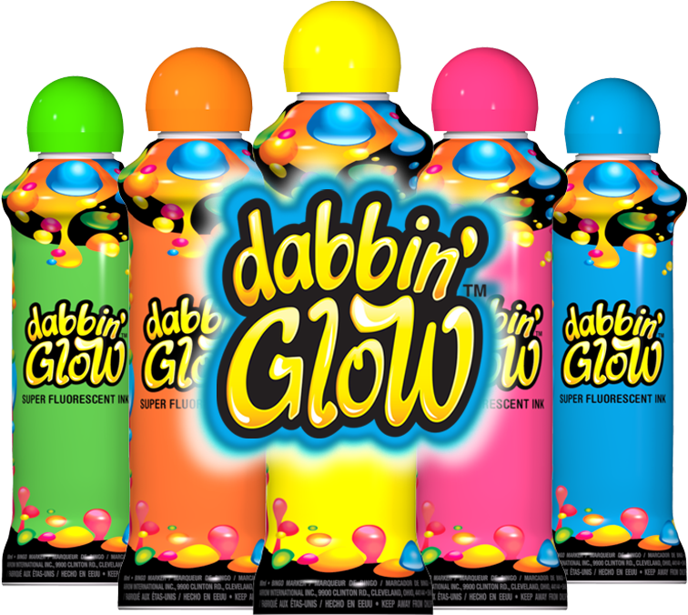 Dabbin' Glow 3 Oz Fluorescent Bingo Daubers - Marker Pen Clipart (800x675), Png Download