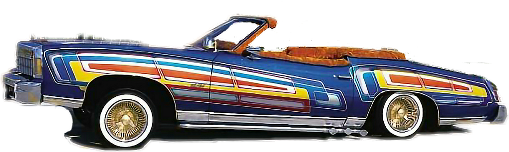 Lowrider Sticker - Convertible Clipart (1024x306), Png Download