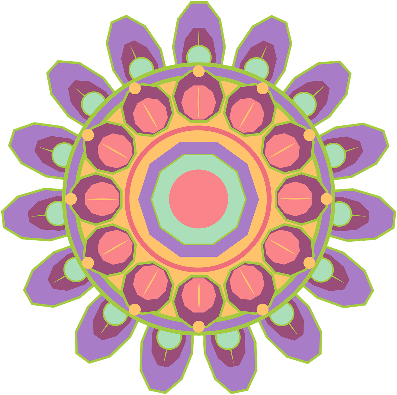 Mandala Geometric Pattern Shapes Png Image - Design Symmetry Clipart (1280x1280), Png Download