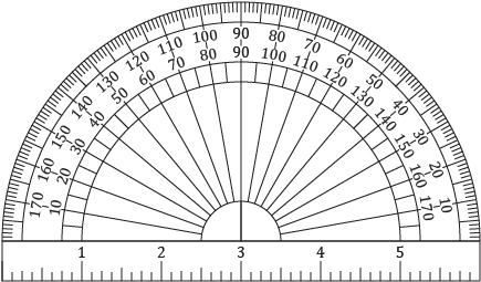Printable Protractor And Ruler - Protractor Print Out Clipart (792x612), Png Download