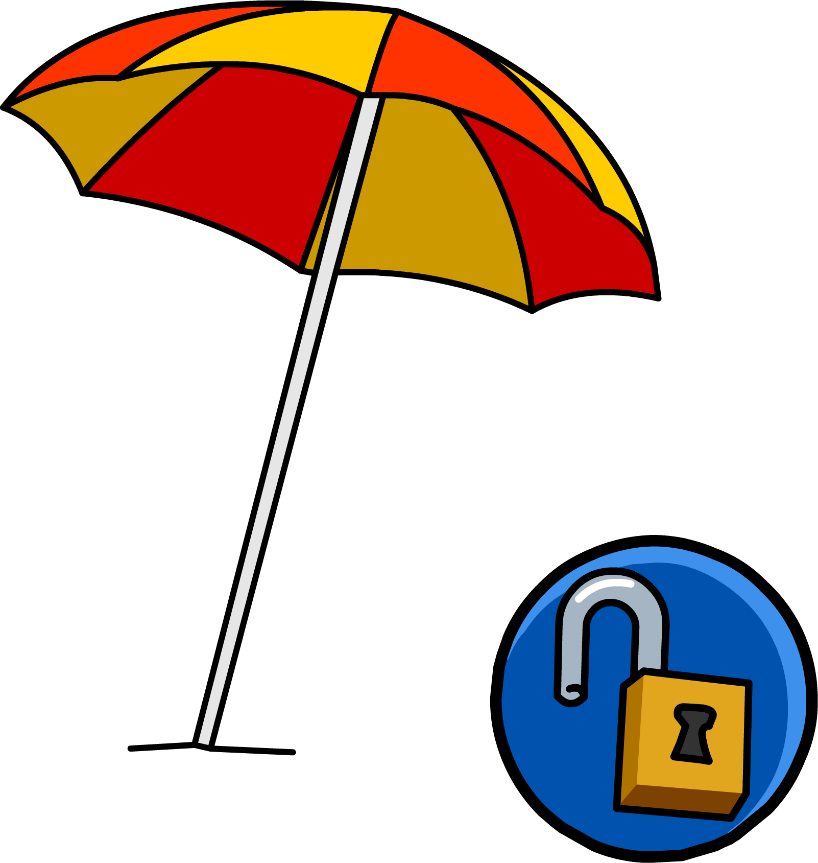 Beach Umbrella Unlockable Icon Png - Png Beach Umbrella Png Clipart (1602x1689), Png Download