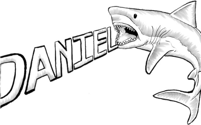 Great White Shark Clipart Line Drawing - Great White Shark - Png Download (640x480), Png Download