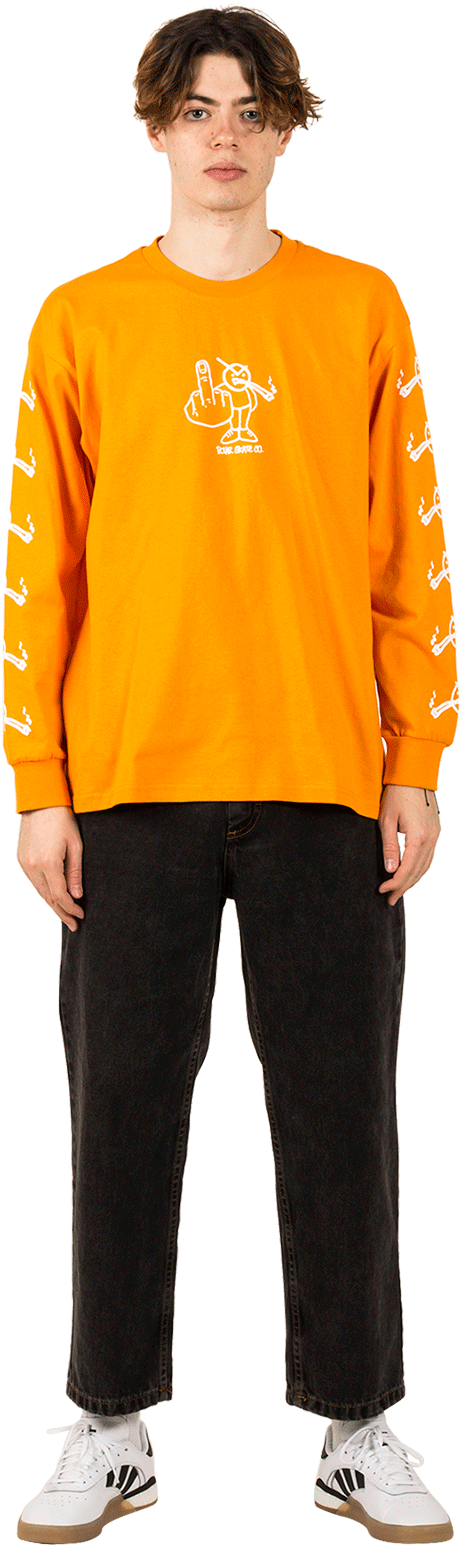 Angry Stoner Longsleeve Pol-angry Ls Orng - Standing Clipart (1333x2000), Png Download