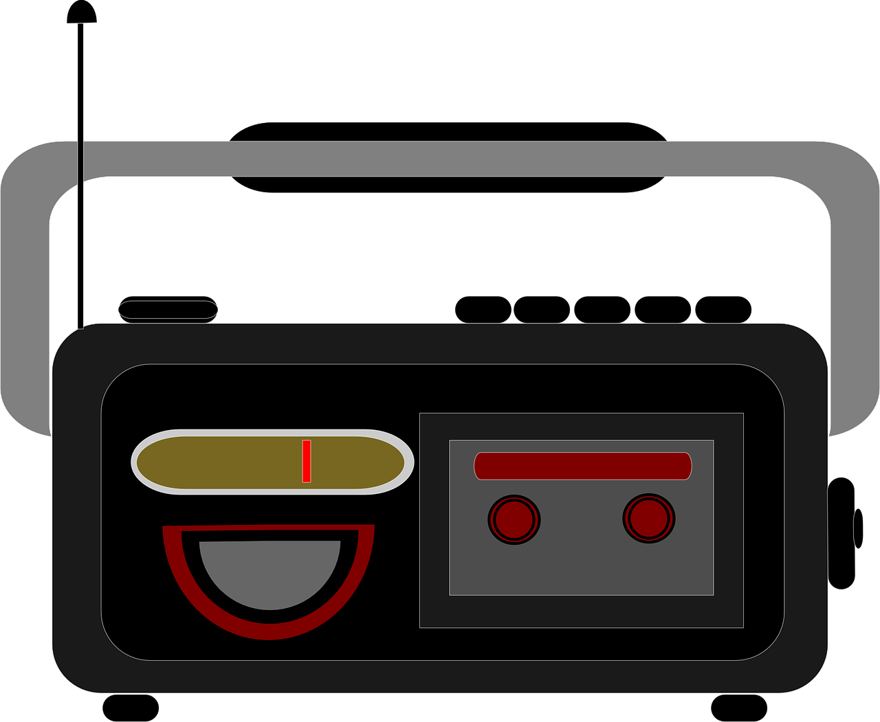 Radio Tape Audio Music Cassette Png Image - Png Fita Cassete Clipart (1280x1051), Png Download