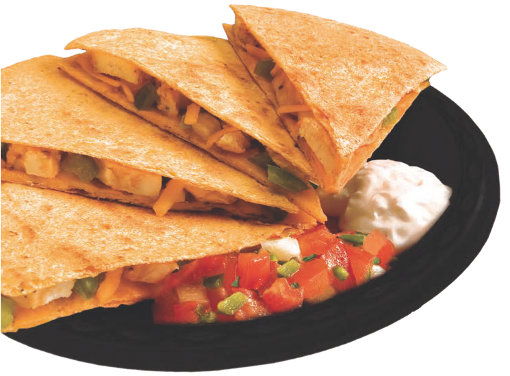 Chicken Quesadilla - Fast Food Clipart (774x693), Png Download
