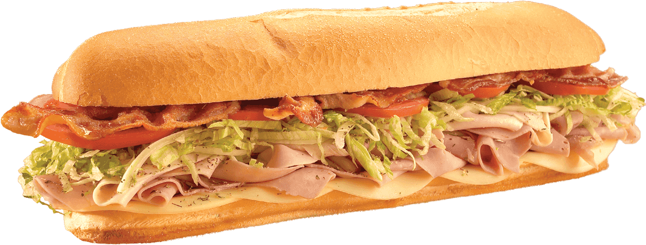 A Turkey And Provolone Sub From Jersey Mike's - Club Sub Jersey Mike's Clipart (1280x520), Png Download