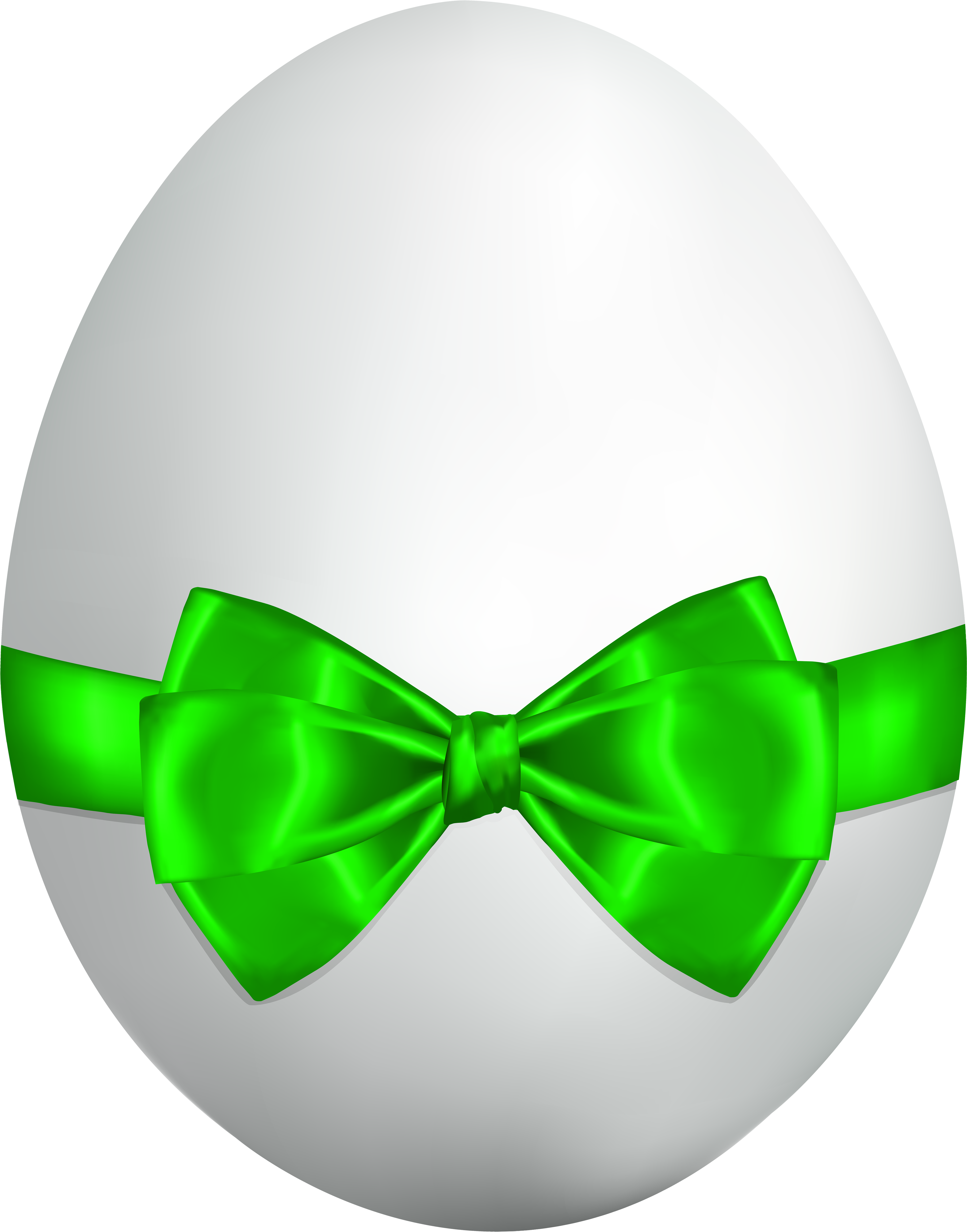 White Easter Egg With Green Bow Png Clip Art Image - Blue Easter Egg Png Transparent Png (4823x6000), Png Download