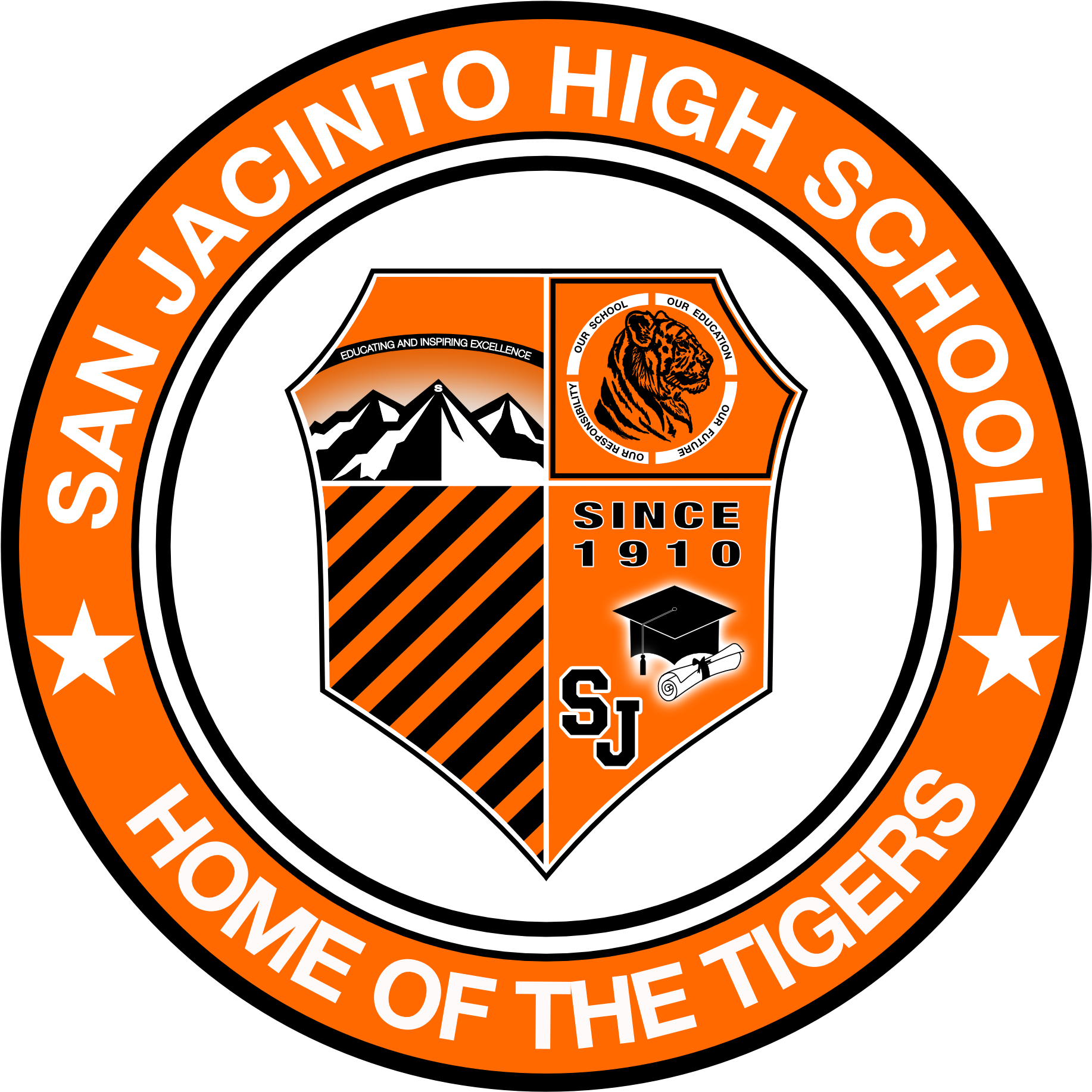School Crest Png - San Jacinto High School Logo Clipart (1889x1889), Png Download