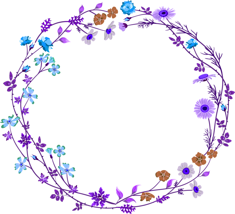 #flower #circle #flowercircle #freetoedit - Circle Border Of Flowers Png Clipart (800x730), Png Download