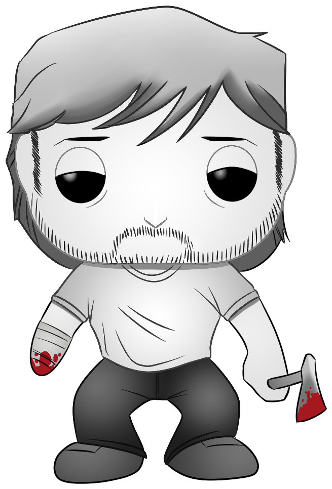 #02 Rick Grimes - Rick Grimes Funko Animation Clipart (878x1008), Png Download