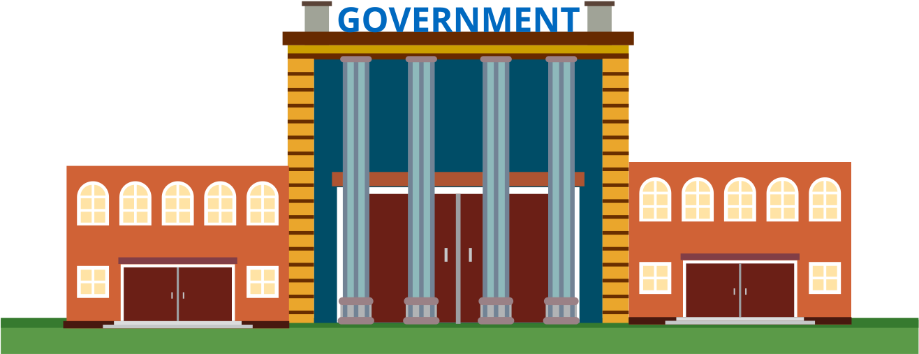 Building House White Government Free Download Image - 政府 卡通 Clipart (1494x721), Png Download