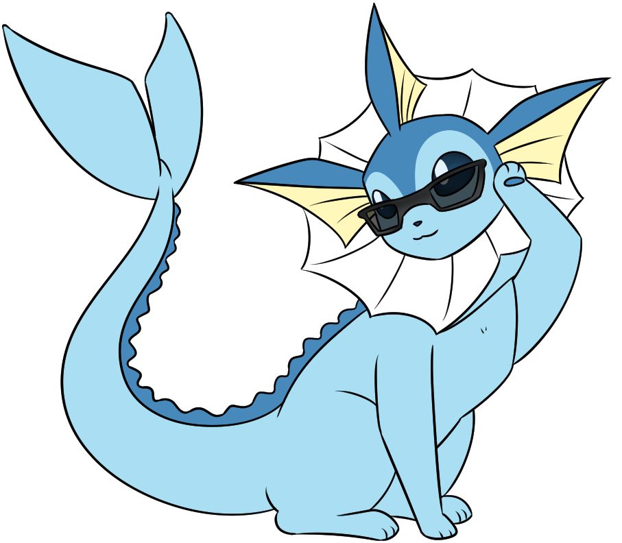 Vaporeon , Png Download - Cartoon Clipart (907x792), Png Download