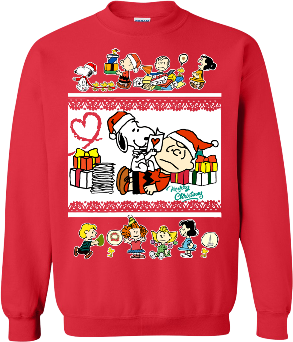 Charlie Brown Christmas Sweaters , Png Download - Long-sleeved T-shirt Clipart (979x1143), Png Download