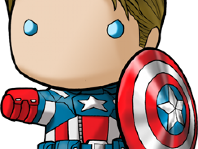 Captain Marvel Clipart Chibi - Chibi Steve Rogers Avengers - Png Download (640x480), Png Download