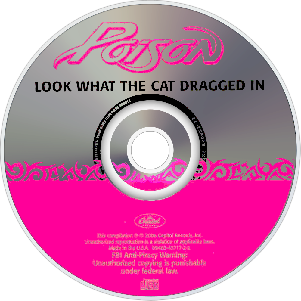 Poison Look What The Cat Dragged In Cd , Png Download - Cd Clipart (1000x1000), Png Download
