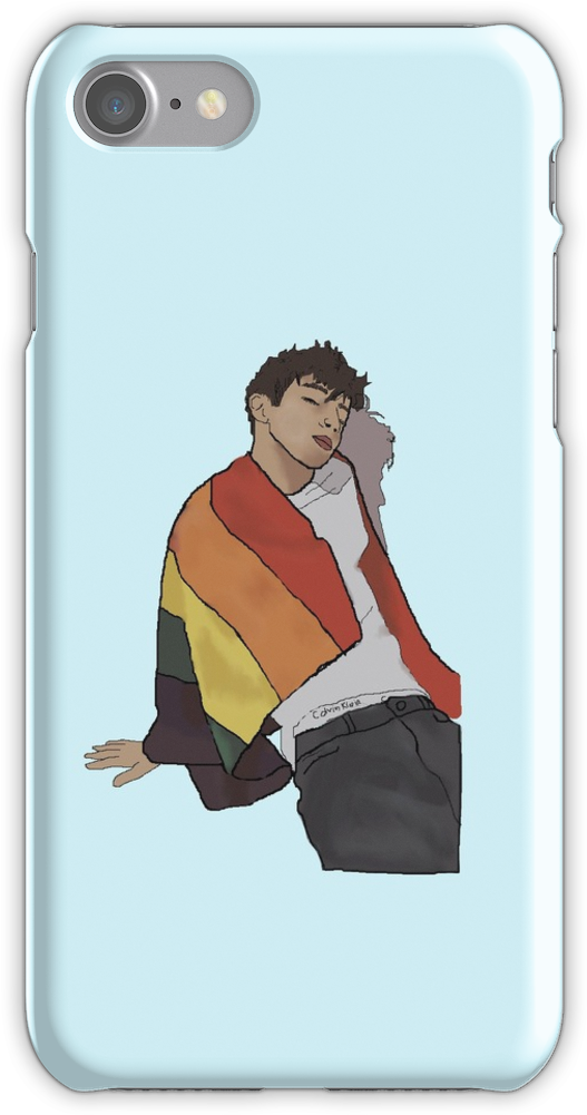 Troye Sivan Lgbtq Flag Design Iphone 7 Snap Case - Troye Sivan Stickers Clipart (750x1000), Png Download