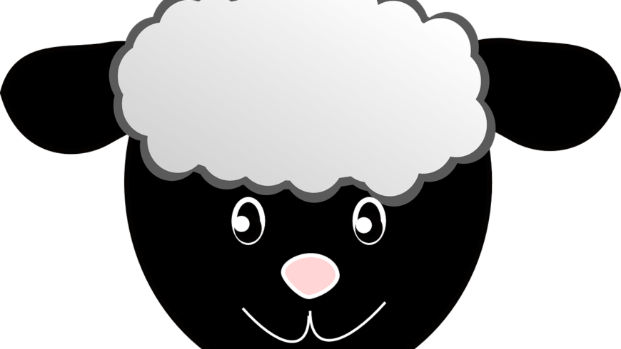 Baa Baa Black Sheep Popular Nursery Rhymes - Baa Baa Black Sheep Mask Clipart (870x490), Png Download