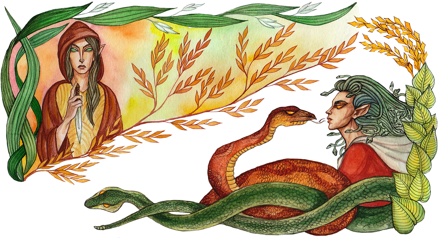 The Good And Wicked Court - Serpent Clipart (1497x814), Png Download