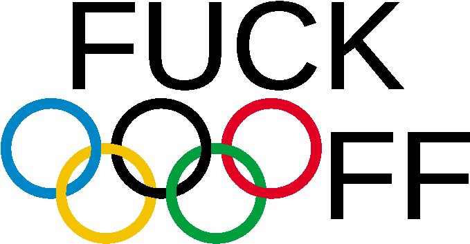 Input Fuck Off Olympics Clipart (800x414), Png Download