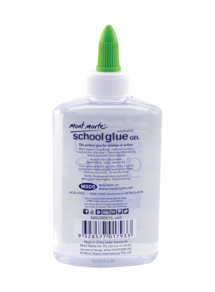 Clear School Glue 147ml Washable - Mont Marte School Glue Clipart (738x1000), Png Download