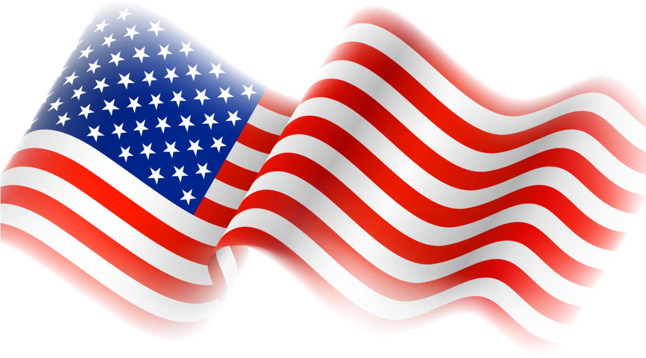 Waving American Flag Png Clipart (1280x720), Png Download