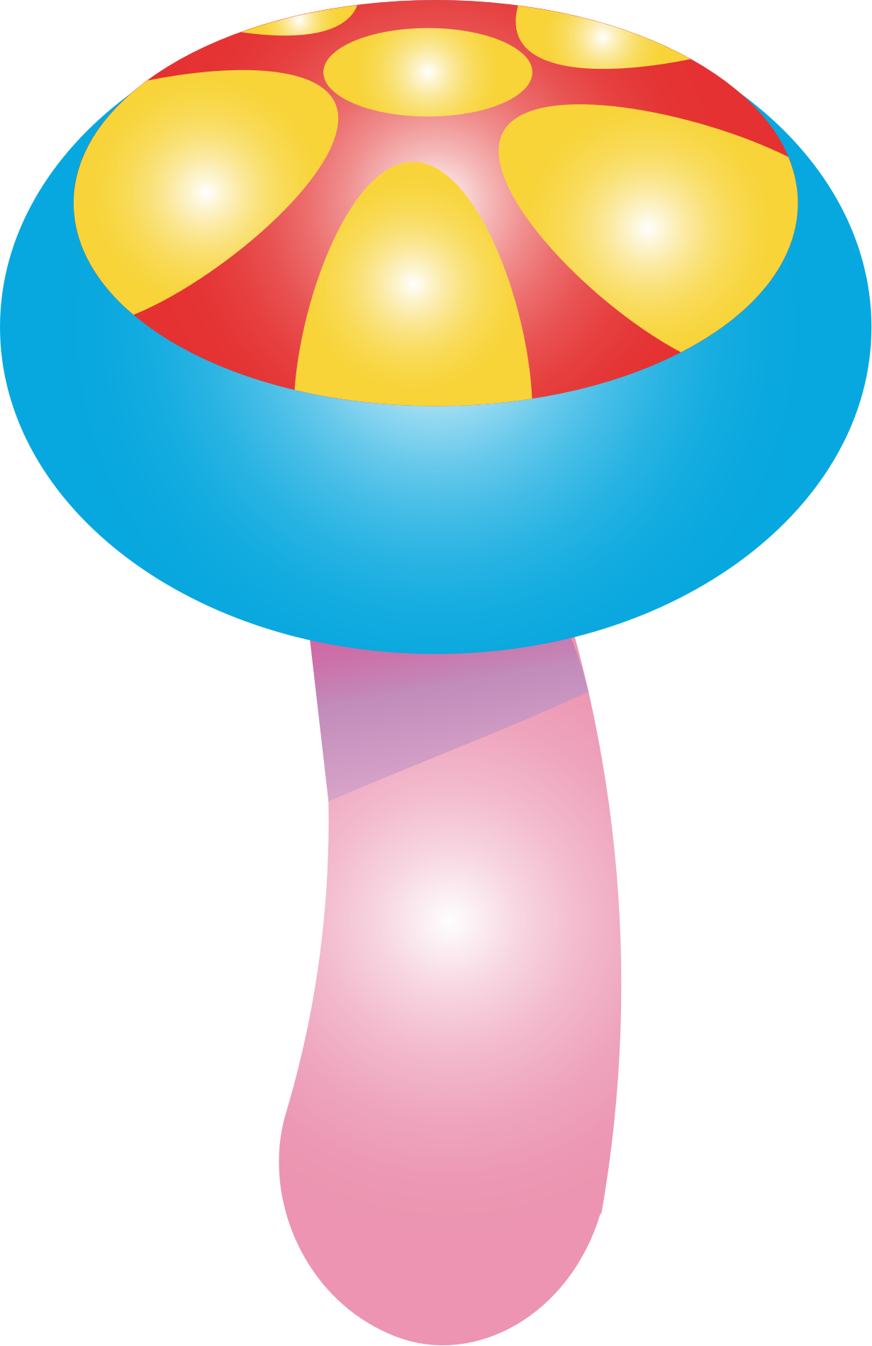 Trippy Clipart Cartoon Mushroom - Clip Art - Png Download (1230x1898), Png Download