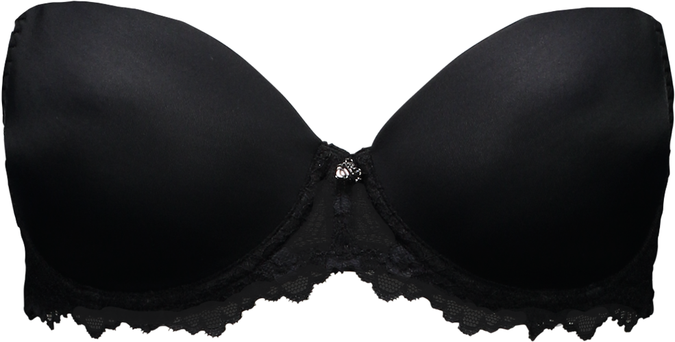 Thong Set Black Setv06 2084thong - Brassiere Clipart (985x499), Png Download