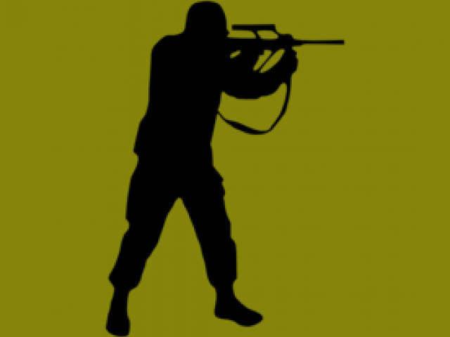 Gun Shot Clipart Hunter Gun - Laser Tag Silhouette Png Transparent Png (640x480), Png Download