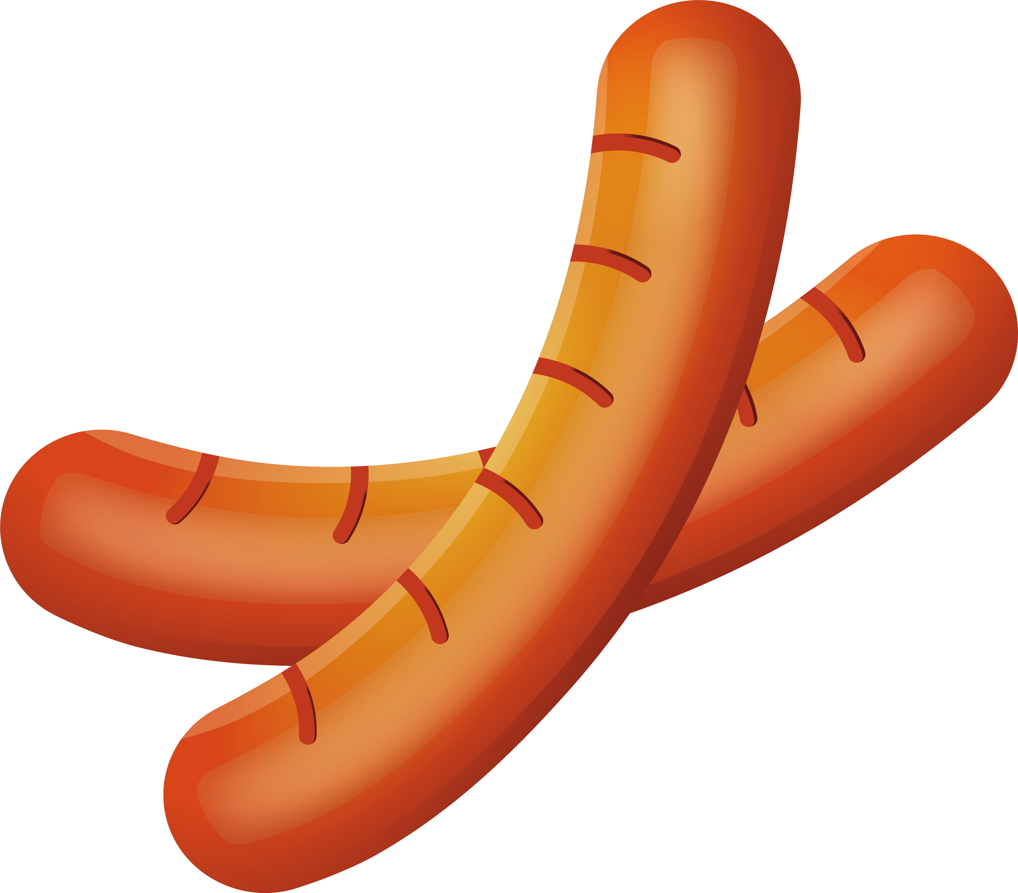 Chinese Sausage Hot Dog Bratwurst Frankfurter Wxfcrstchen - Frankfurter Png Clipart (3551x3116), Png Download