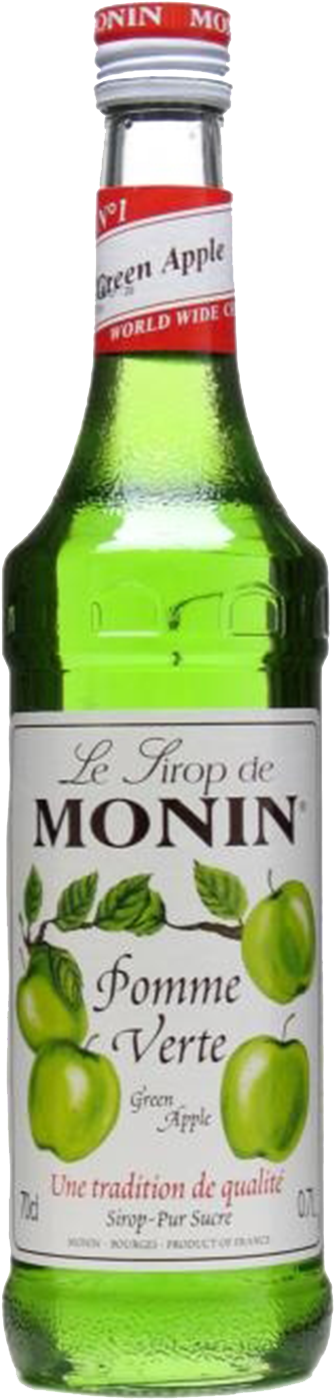 Monin Green Apple Syrup Clipart (1960x1494), Png Download