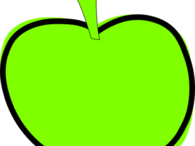 Green Apple Clipart - Heart - Png Download (640x480), Png Download