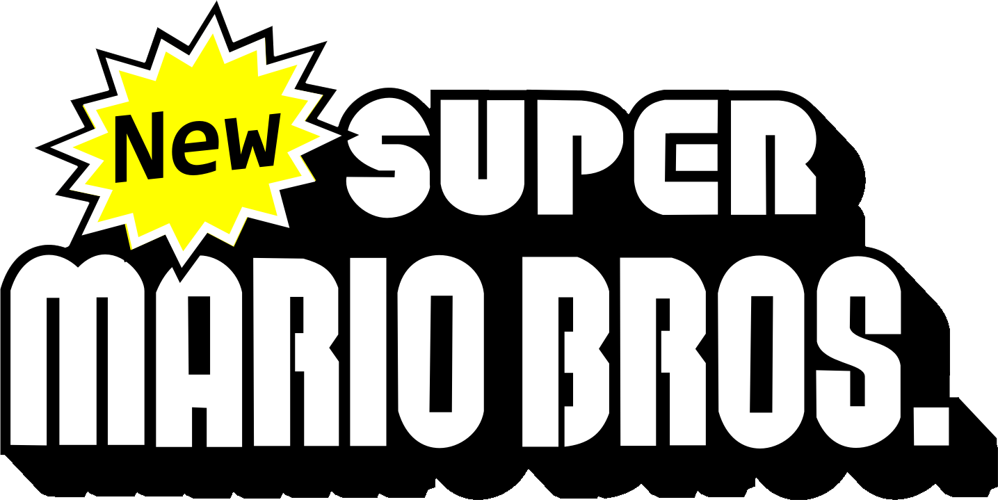 New Super Mario Bros - New Super Mario Logo Clipart (1435x719), Png Download