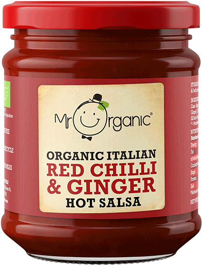 Organic Red Chilli & Ginger Hot Salsa - Mr Organic Chocolate Spread Clipart (600x600), Png Download