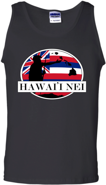 Hawai'i Nei King Kamehameha 100% Cotton Tank Top, Sleeveless, - Top Clipart (600x600), Png Download